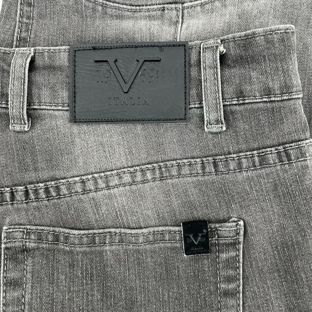 V 1969 Italia Jeans 34x32 Black ‎ Moto Biker Abbigliamento Sportivo SRL Grudge